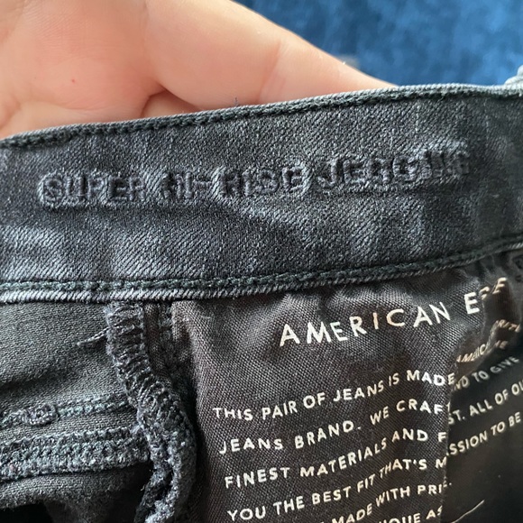 American Eagle Hi Rise Jegging in Black Dark Wash Skinny Jean Women’s Size 4 - Picture 6 of 12